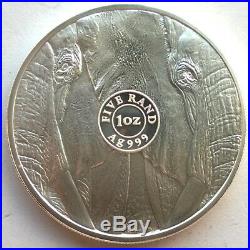South Africa 2019 Elephant 5 Rand 1oz Silver Coin, BU