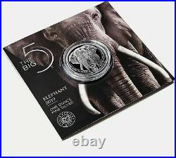 South Africa 5 Rand RAM Big Five Elephant 2019 Fine silver 999 1oz 1 once argent