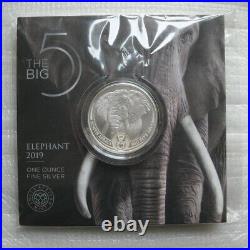 South Africa R5 2019 Silver BU 1Oz Coin Big5 Series I Elephant