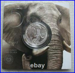 South Africa R5 2021 Silver BU 1Oz Coin Big5 Series II Elephant Carded