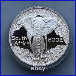 South Africa Silver coin 50 Cent 2 Oz 2002 The ELEPHANT Proof