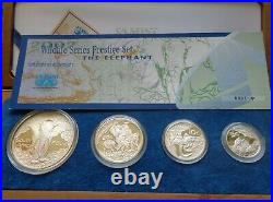 South Africa coin set 2002 Elephants Wildlife Series Prestige Set Silver