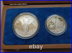 South Africa coin set 2002 Elephants Wildlife Series Prestige Set Silver