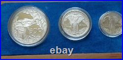 South Africa coin set 2002 Elephants Wildlife Series Prestige Set Silver