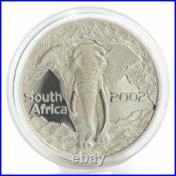 South Africa set of 4 coins 50,20,10,5 Cents Wildlife Elephant silver proof 2002