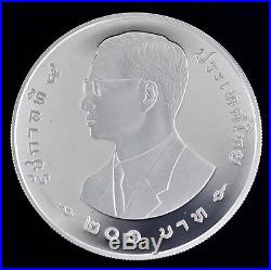 Thailand 1998 Y#372 200 Baht Proof Wwf Wildlife Fund Elephant Silver 925 Coin