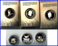 Tanzania 1986 Elephant 100 Shillings Silver Coin, Proof ZAMBIA 10 KWACHA 1986 Sil