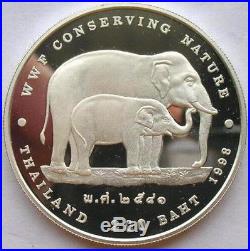 Thailand 1998 Elephant 200 Baht Silver Coin, Proof