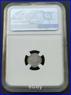 Thailand 1/16 Baht (1 Sik) Big Elephant Rama IV Silver Coin Ngc Ms62