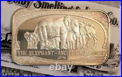 The Elephant 999 SILVER ART BAR 1 TROY OZ USSC-194 Chattanooga Coins