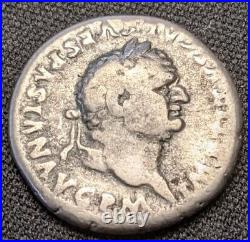Titus 79-81AD AR Denarius, ROMAN SILVER COIN elephant reverse