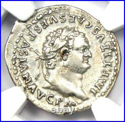 Titus AR Denarius Silver Ancient Roman Elephant Coin 79-81 AD Certified NGC XF