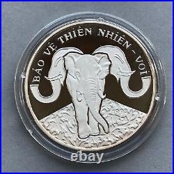 VIETNAM Silver coin 100 Dong 1993 Elephant Proof