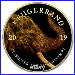 VOLTAIC ELEPHANT Big Five 1 oz silver & gold gilded African Krugerrand coin