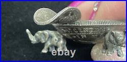 Victorian Portuguese Coin With Elephants Ashtray 100 1910 Reis, 1000 Reis