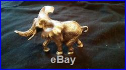 Vintage Sterling Silver Model of an African Elephant SMD Silver Castings London