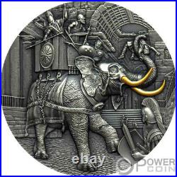 WAR ELEPHANT 2 Oz Silver Coin 5$ Niue 2022