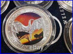 Zambia 2002 African Elephant Colored Proof Rare Silver Coin