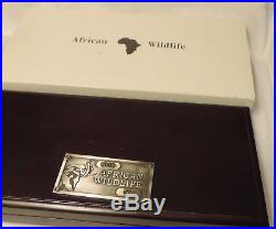 Zambia 2003 four coin set Elephant Silver Proof Ag 999 African Wildlife Somalia